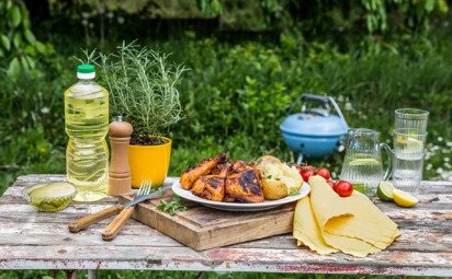 Chrumkavé hydinové krídelká a stehienka