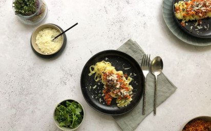 Cestoviny s vegan boloňskou omáčkou