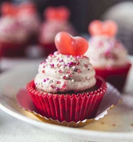 Štýlové valentínske cupcakes