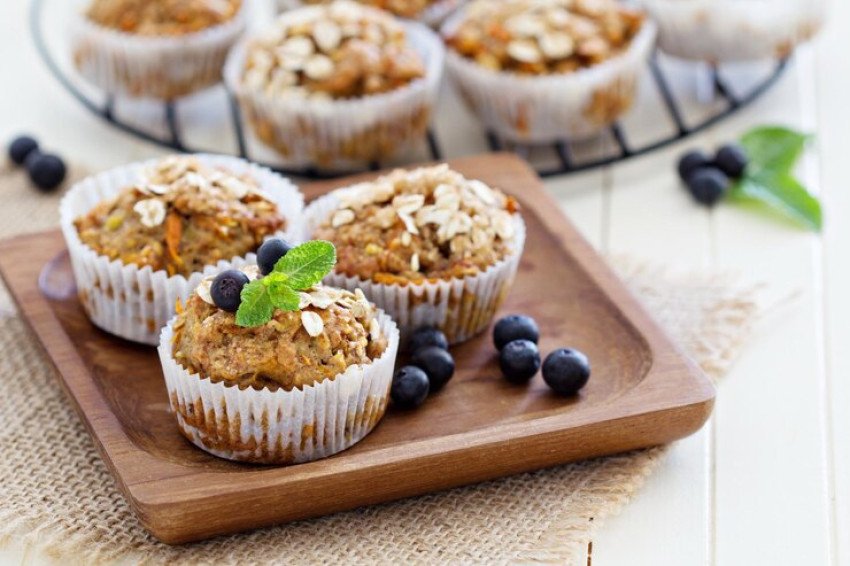 Zdravé muffiny z ovsených vločiek Zdravé muffiny z ovsených vločiek
