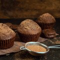Sladké čokoládové muffiny