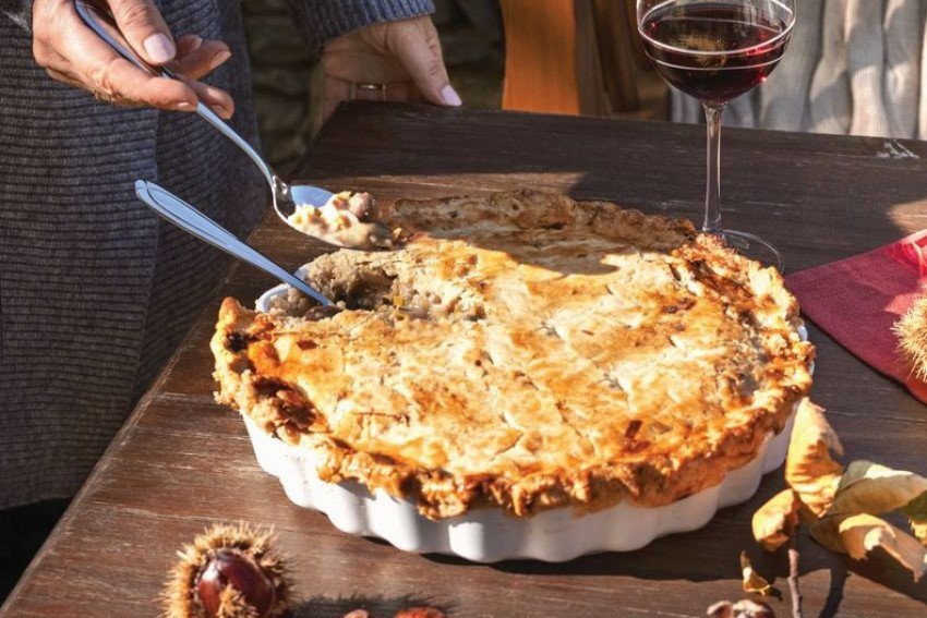 Gaštanový pie naslano Gaštanový pie naslano