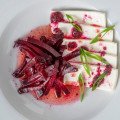 Marinovaná červená repa s mozzarellou