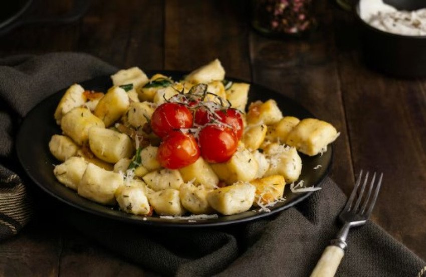 Gnocchi s prosciuttom Gnocchi s prosciuttom