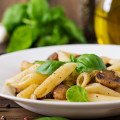 Penne s hubami a šunkou