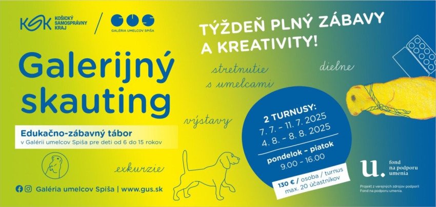 Galerijný skauting / Dva turnusy kreatívneho letného tábora už v ponuke! Galerijný skauting / Dva turnusy kreatívneho letného tábora už v ponuke!