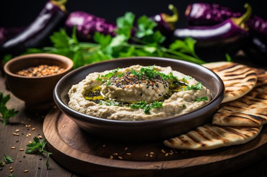 Baba ganoush – baklažánová nátierka s orientálnou chuťou Baba ganoush – baklažánová nátierka s orientálnou chuťou