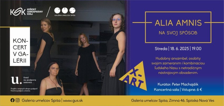 X-ART / Koncert v galérii | Alia Amnis: Na svoj spôsob X-ART / Koncert v galérii | Alia Amnis: Na svoj spôsob