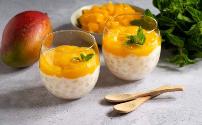 Tapiokový puding s mangom – osviežujúci dezert na leto