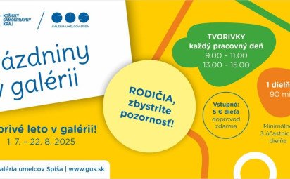 Prázdniny v galérii - tvorivé dielne!
