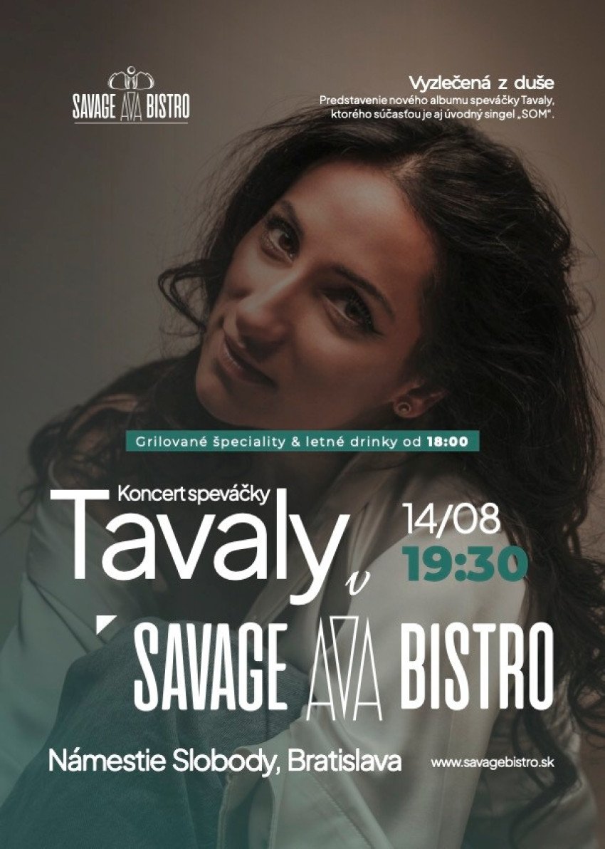 Tavaly pozýva na koncert v Savage Bistro