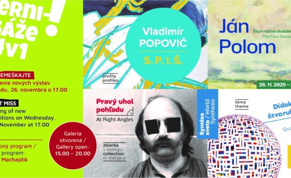 Zimné vernisáže výstav "4v1" už v stredu, 26. novembra