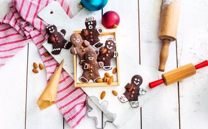 Vianočné kakaové sušienky – vegánske