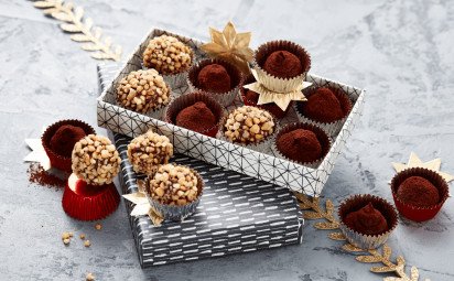 Krokantové čokoládové pralinky