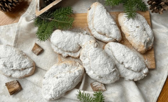 Tvarohové mini štóly s marcipánom