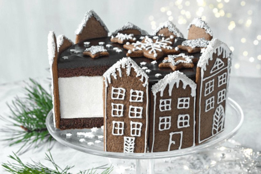 Vianočná tvarohová torta