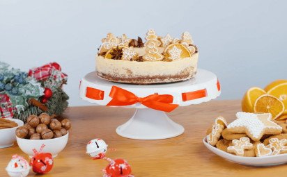 Zlatý vianočný cheesecake