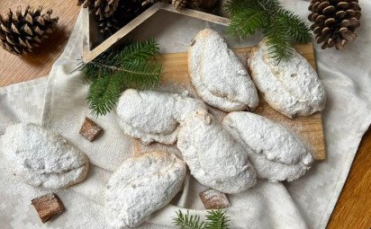 Tvarohové mini štóly s marcipánom