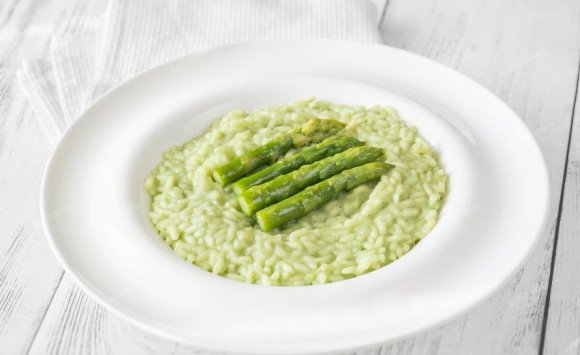 Talianske rizoto s hráškom a špargľou