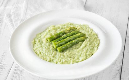Talianske rizoto s hráškom a špargľou