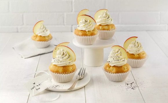 Vanilkovo-jablkové cupcakes