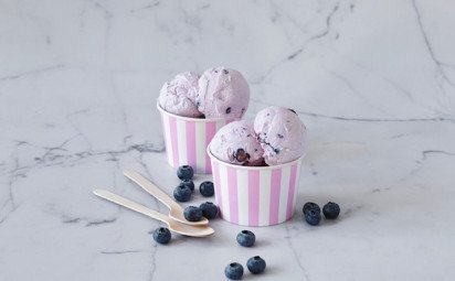 Čučoriedkovo-smotanová zmrzlina