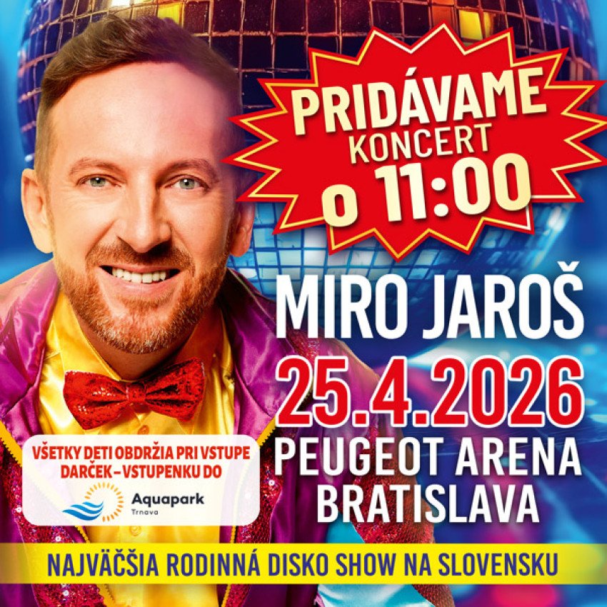 Rodinná disko show Mira Jaroša prichádza už budúci týždeň – Bratislava bude patriť celým rodinám
