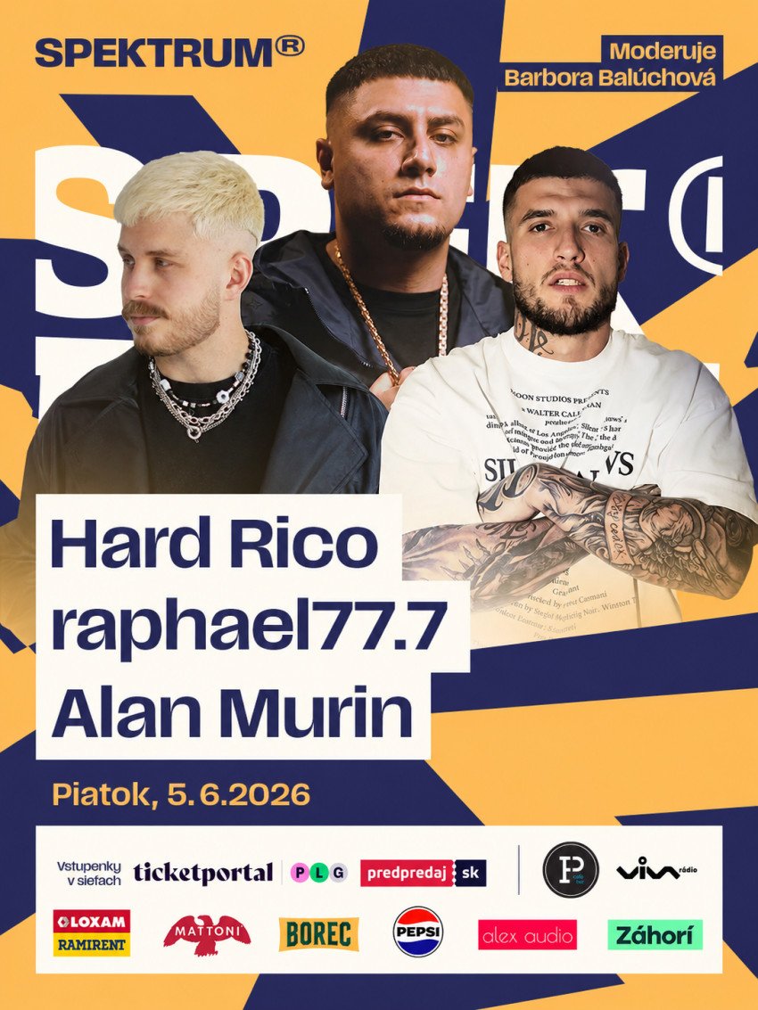 Kontroverzný raper Hard Rico, vychádzajúca hviezda raphael77.7 a Alan Murin na jednom pódiu!