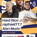 Kontroverzný raper Hard Rico, vychádzajúca hviezda raphael77.7 a Alan Murin na jednom pódiu!