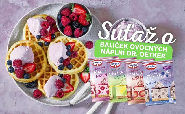 Letné vafle s malinovou náplňou a ovocím