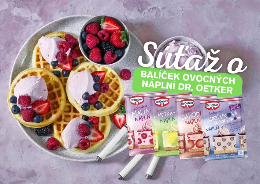 Letné vafle s malinovou náplňou a ovocím
