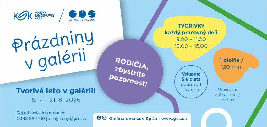 Prázdniny v galérii - tvorivé dielne
