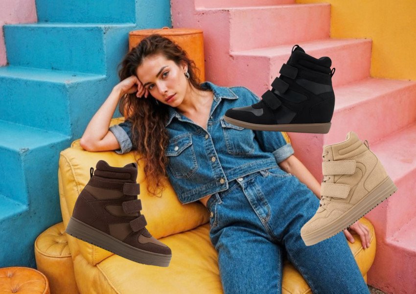 Wedge sneakers sú späť! Ako nosiť tenisky na skrytom podpätku moderne?